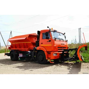 КДМ-7881030 на ш.43253 (ПС сталь 09Г2С, V=5,5 м3, Передний отвал, Средняя щетка)