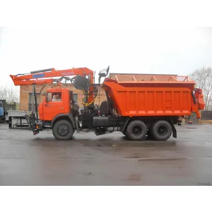 КДМ-650-05 на ш.65115-50 (ГМУ, Самосв.кузов, ПС сталь 09Г2С, V=8 м3, Передний отвал, Средний нож)