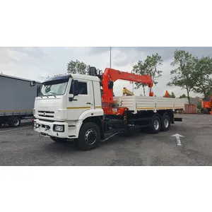 Бортовой КАМАЗ 65117-104020-49 с КМУ Kanglim 1256, задние раздвижные доп.опоры, платформа 6818